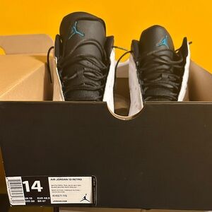 Jordan 13 Retro Black and White Sneakers